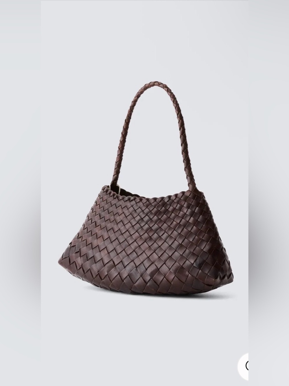 Dragon Diffusion Rosanna Leather Suede Shoulder Bag. Dark Brown. - Picture 6 of 16